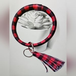 A Girl Thing Red and Black Plaid Key Holder